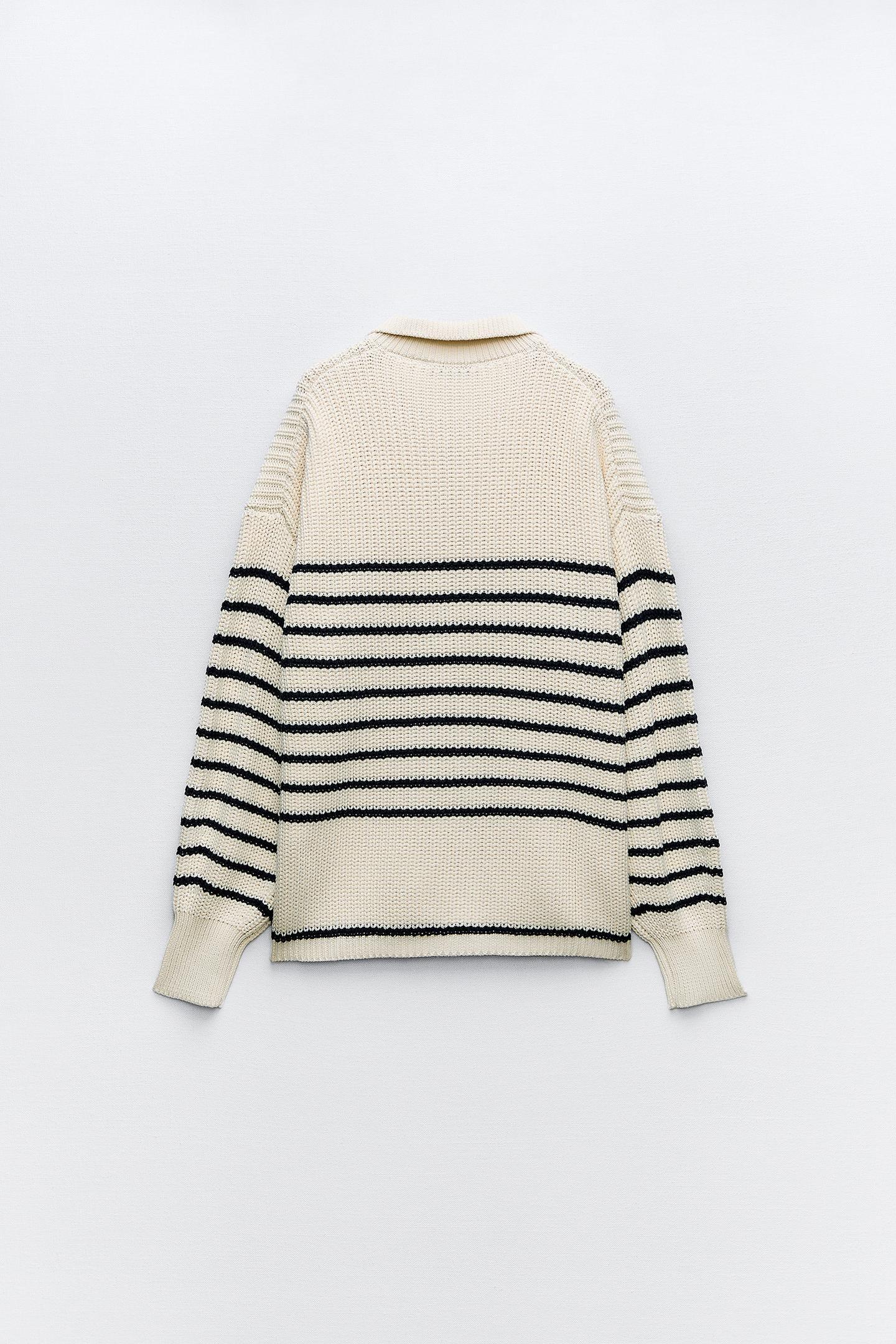 Old Money Oversized Knit Polo Woolen Sweater