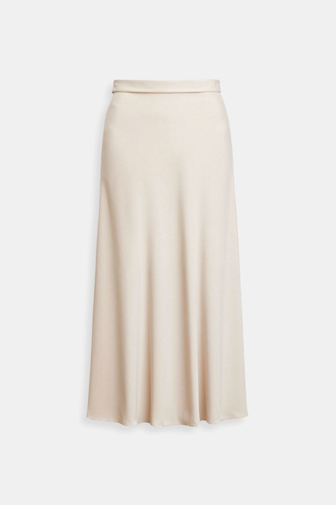 Old Money Solid High Waist Draped Midi Skirt