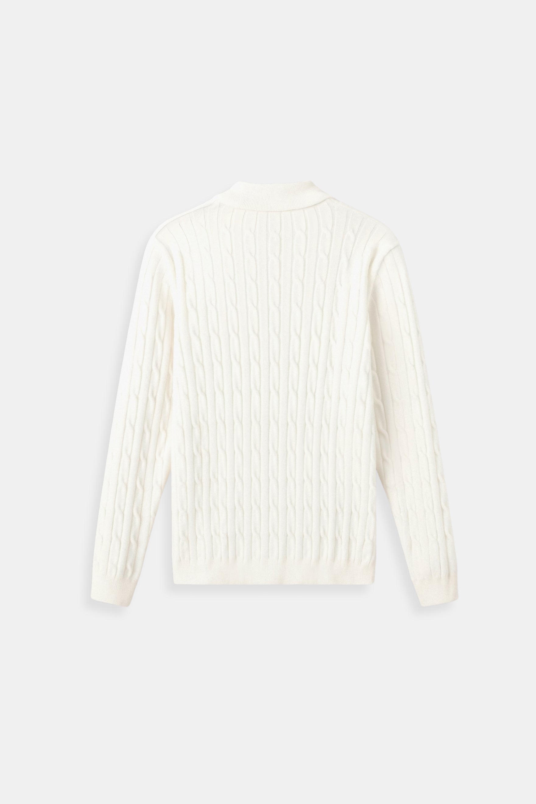 Smart Luxury Cable Knit Zip Sweater