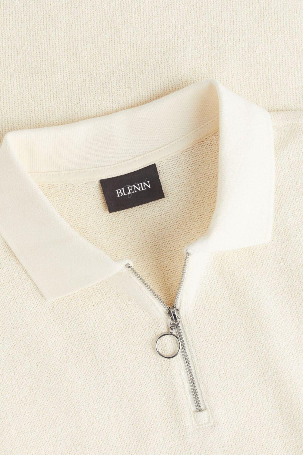 Old Money Regular Zip Polo Woolen T-Shirt