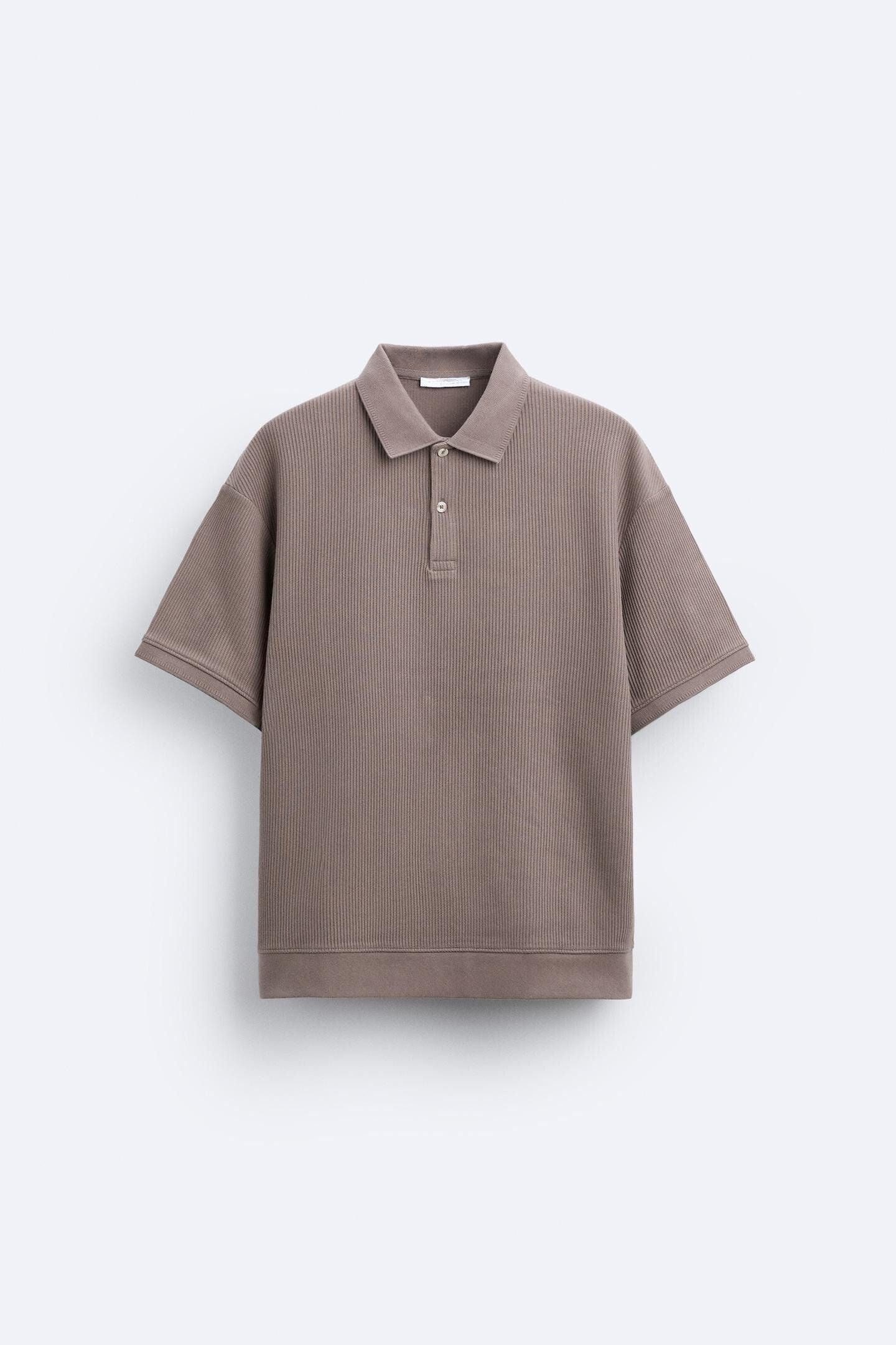 Old Money Textured Button Polo T-Shirt