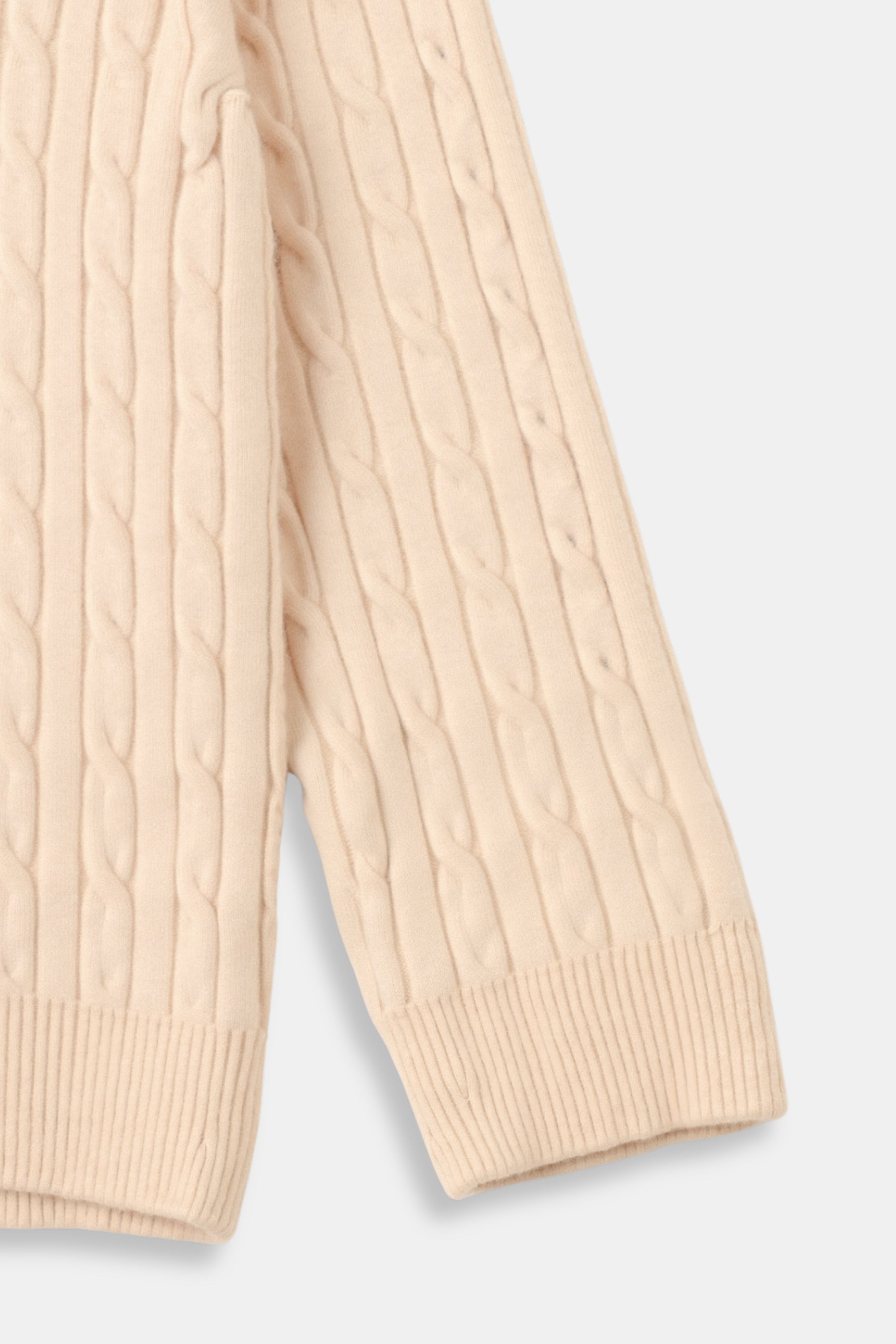 Smart Luxury Cable Knit Zip Sweater