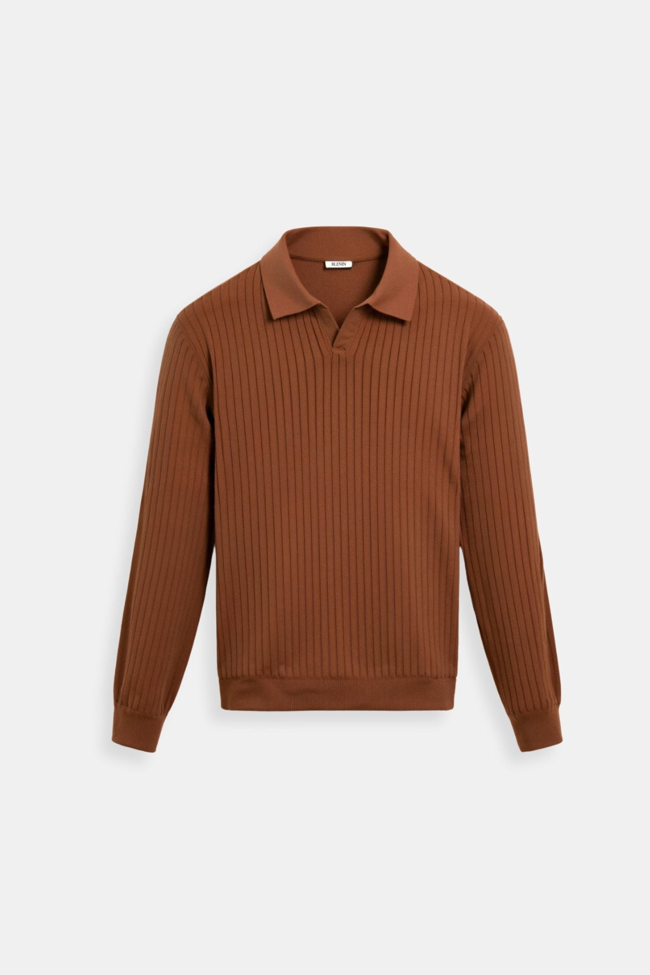 Old Money Striped Long Sleeve Polo T-Shirt