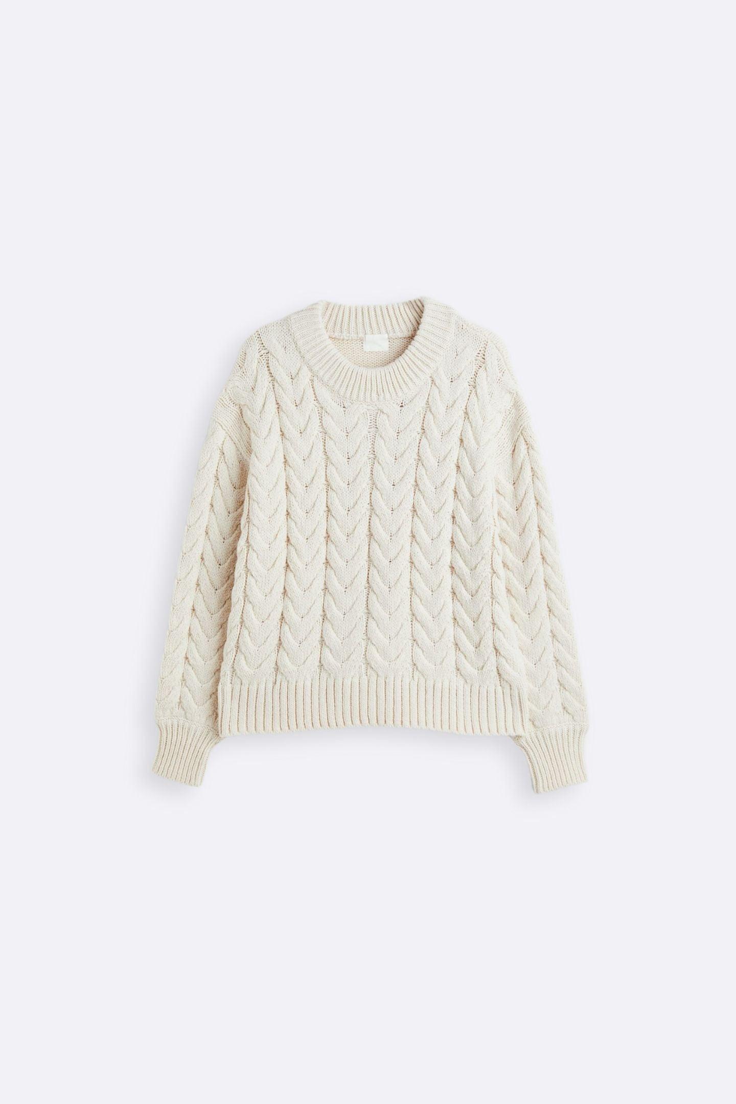 Old Money Soft Wool Cable Knit Sweater