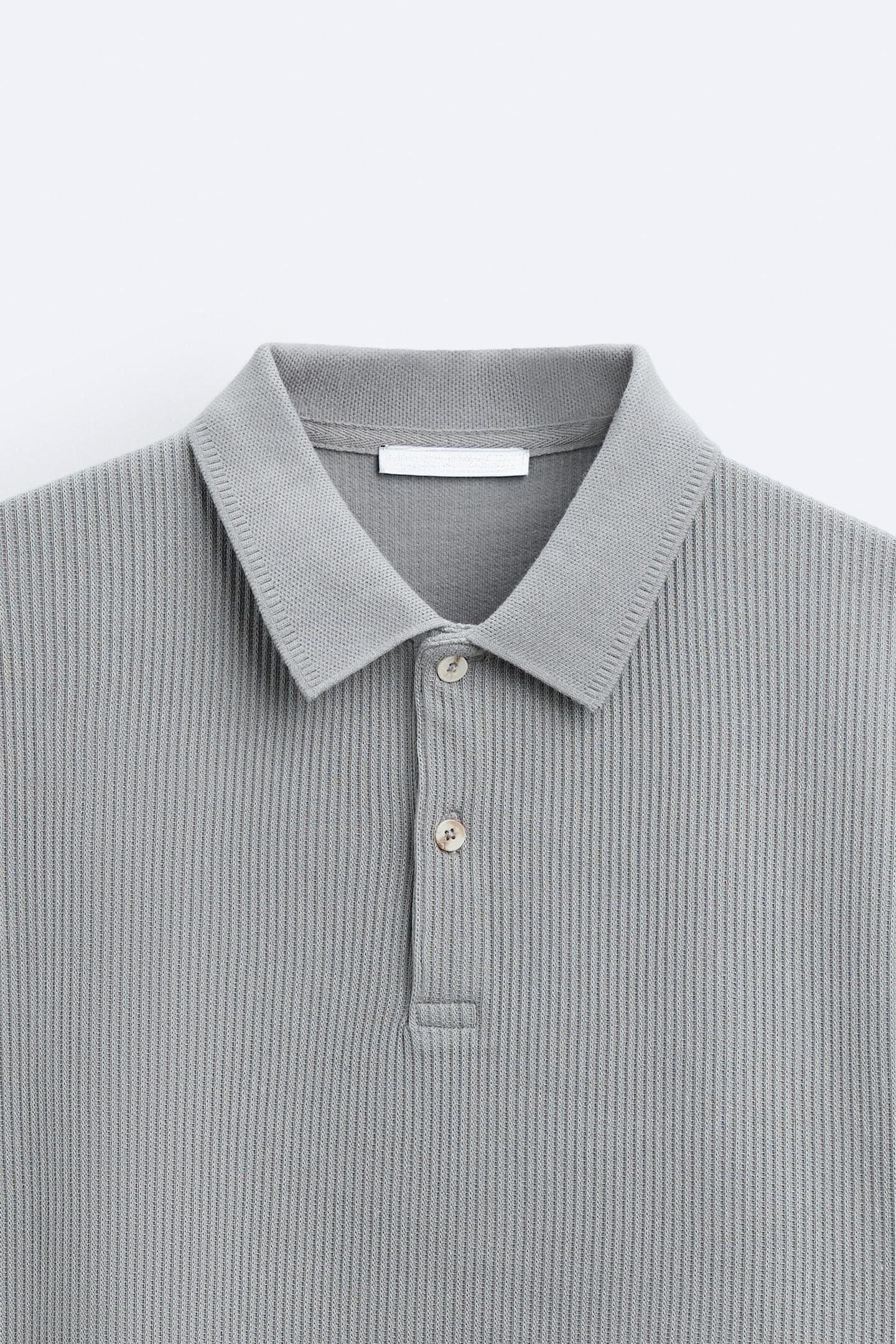 Old Money Textured Button Polo T-Shirt