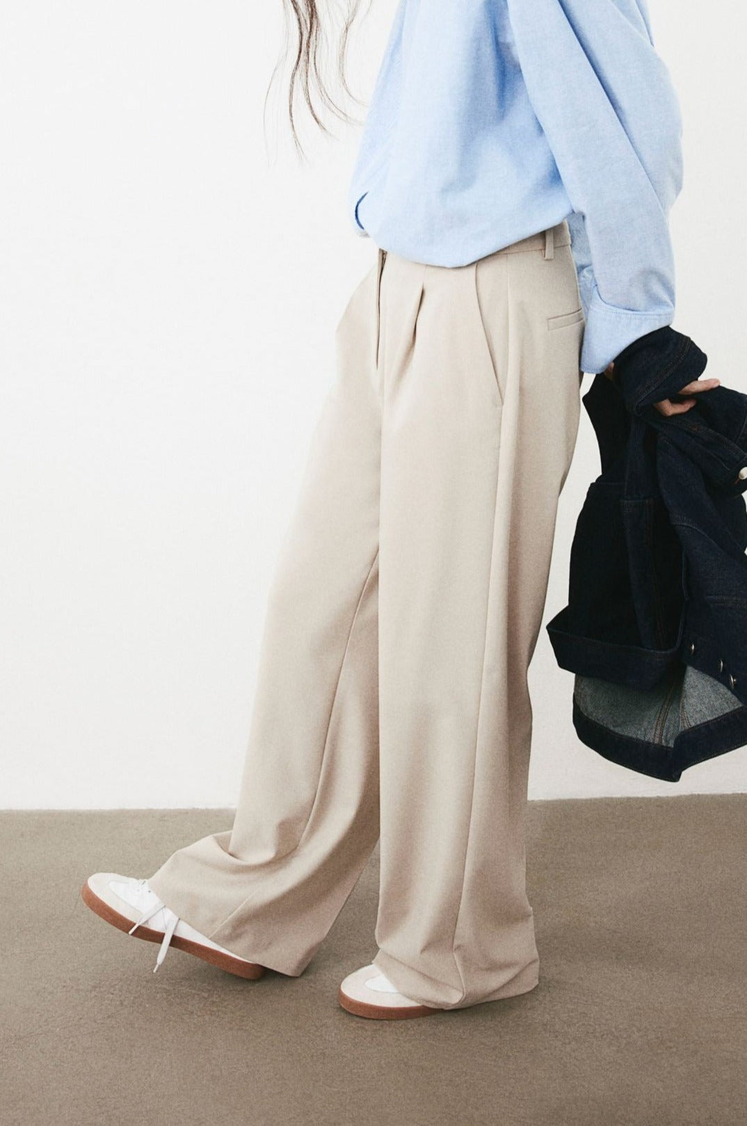 Old Money Wide Leg Classic Chino Pants